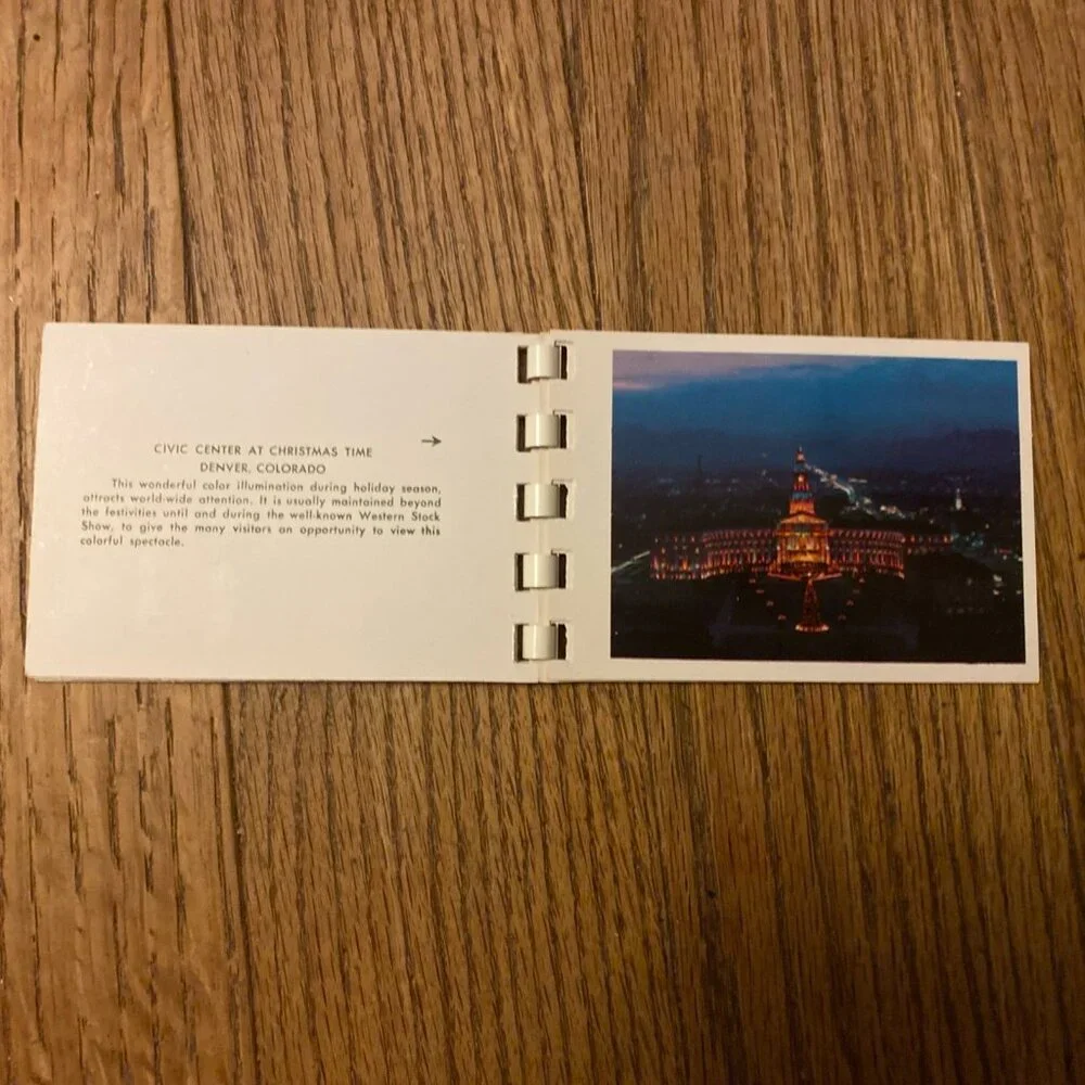 Vtg 1960s Denver Colorado Souvenir Mini Photo Postcard Book 11 Kodachrome Repros